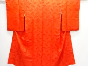 アンティーク　綸子蝶模様織り出し長襦袢